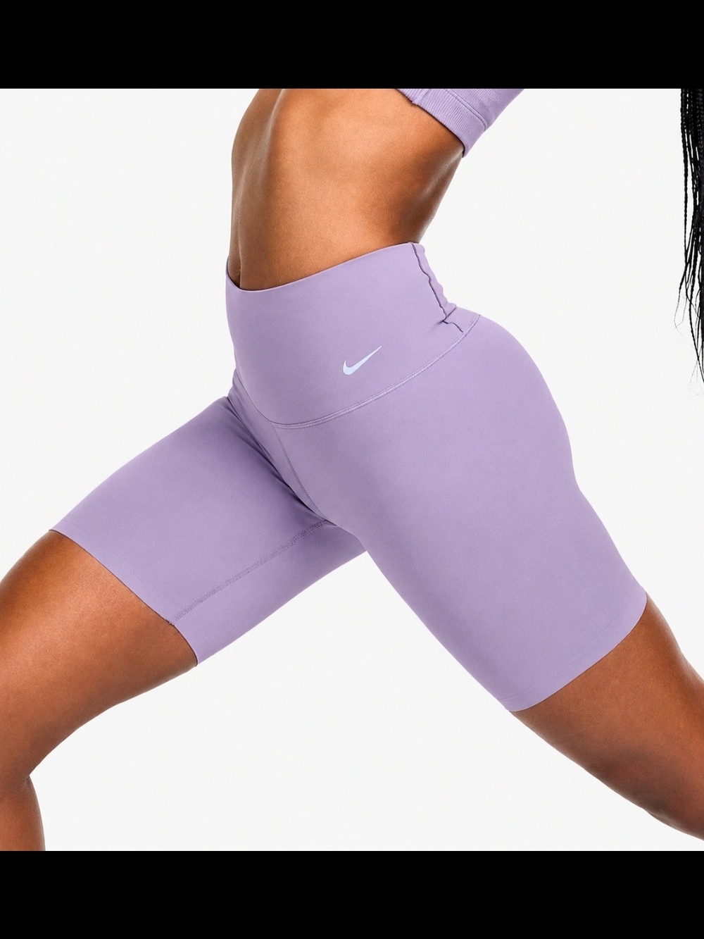 Nike Women's High-Rise Lavender Performance Bike Shorts
